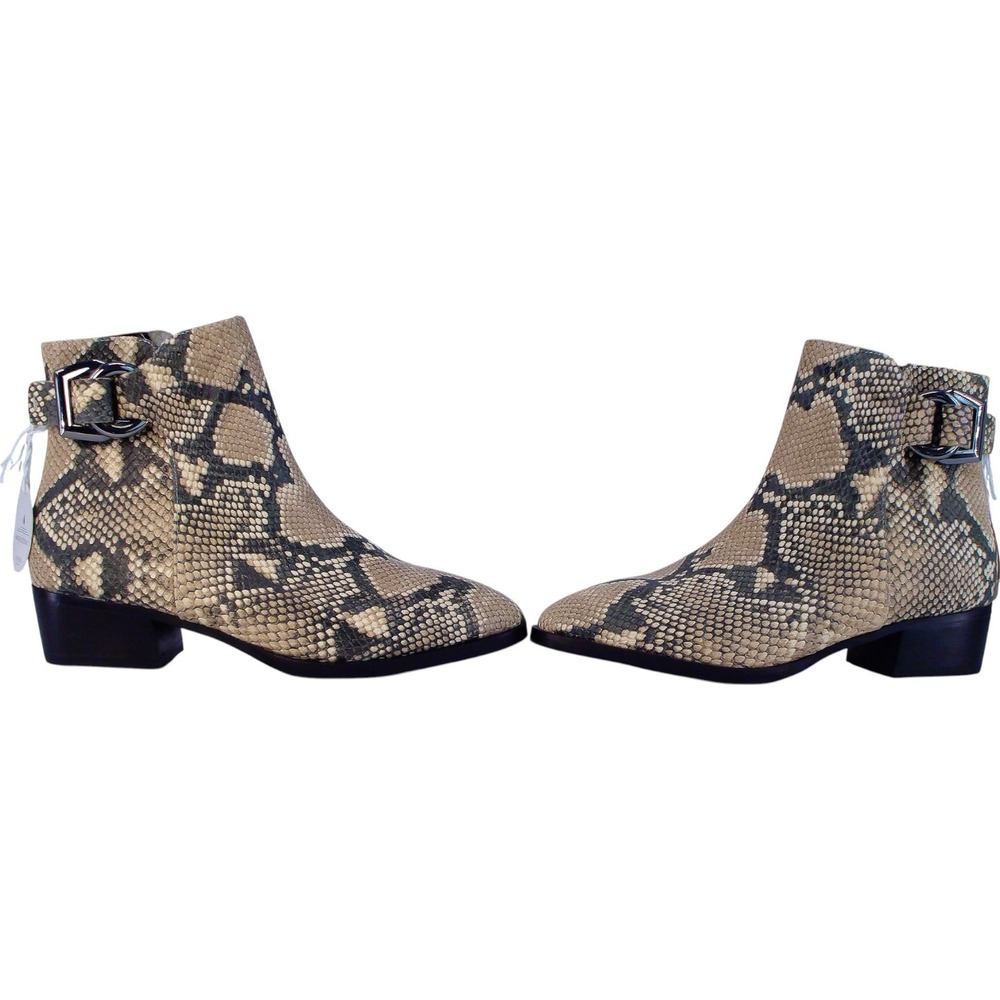 Steven by Steve Madden Ringer Snakeskin‎ Ankle Boots 6M Buckle Water Resistant - Picture 12 of 13